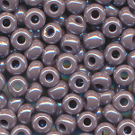 Rocailles lüster opak flieder-lila, Größe 5/0  (4,5 mm), 20 Gramm