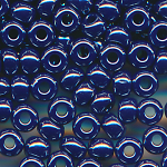 Rocailles lüster opak kobalt-blau, Größe 10/0  (2,3 mm), 100 Gramm
