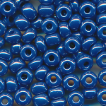 Rocailles l&uuml;ster opak stahl-blau, Gr&ouml;&szlig;e 7/0  (3,6 mm), 20 Gramm
