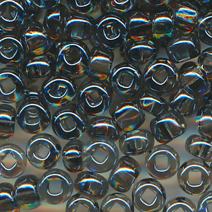 Rocailles lüster klar silber-grau, Größe 9/0  (2,6 mm), 100 Gramm