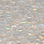 Rocailles lüster klar kristall, Größe 6/0  (4,0 mm), 100 Gramm