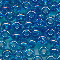 Rocailles lüster klar aqua-blau, Größe...