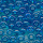 Rocailles lüster klar aqua-blau, Größe 11/0  (2,1 mm), 100 Gramm