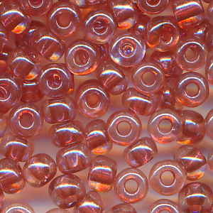 Rocailles lüster klar fuchsia-rosa, Größe 6/0  (4,0 mm), 20 Gramm
