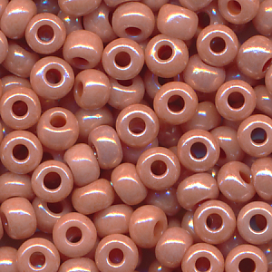 Rocailles lüster opak rosa, Größe 8/0  (3,0 mm), 100 Gramm