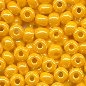 Rocailles lüster opak sonnen-gelb, Größe 8/0  (3,0 mm), 20 Gramm