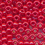 Rocailles lüster opak ziegel-rot, Größe 11/0  (2,1 mm), 100 Gramm