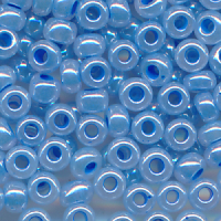 Rocailles blau cylon, Größe 9/0  (2,6 mm), 20...