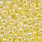 Rocailles vanille-gelb cylon, Größe 6/0  (4,0 mm), 20 Gramm