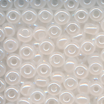 Rocailles weiß cylon, Größe 6/0  (4,0 mm), 100 Gramm
