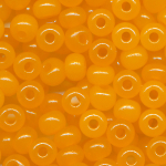 Rocailles gelb, soft colour, Größe 6/0  (4,0 mm), 100 Gramm