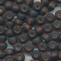 Rocailles matt mahagoni-braun silber lining,...