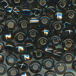 Rocailles silber-grau Silbereinzug, Größe 11/0  (2,1 mm), 100 Gramm