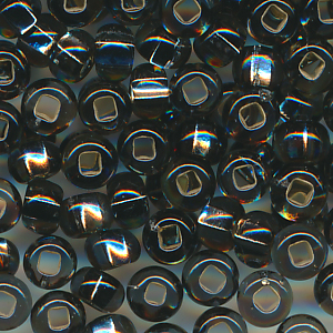 Rocailles silber-grau Silbereinzug, Größe 8/0  (3,0 mm), 20 Gramm