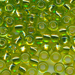 Rocailles mai-grün Silbereinzug, Größe 7/0  (3,6 mm), 20 Gramm