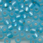 Rocailles himmelblau Silbereinzug matt, Gr&ouml;&szlig;e 5/0  (4,5 mm), 20 Gramm