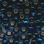 Rocailles powder-blue Silbereinzug, Gr&ouml;&szlig;e 11/0  (2,1 mm), 20 Gramm