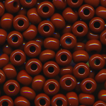 Rocailles opak poliert reh-braun, Größe 5/0  (4,5 mm), 20 Gramm