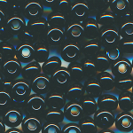Rocaillesperlen opak poliert schwarz, Größe 11/0  (2,1 mm), 20 Gramm