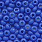 Rocailles opak poliert blau, Gr&ouml;&szlig;e 8/0  (3,0 mm), 100 Gramm