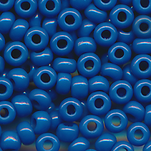 Rocailles opak poliert tauben-blau, Größe 6/0  (4,0 mm), 100 Gramm