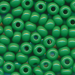 Rocaillesperlen opak poliert moos-grün, Größe 6/0  (4,0...