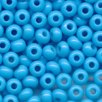 Rocailles opak poliert bleu, Größe 6/0  (4,0 mm), 20 Gramm