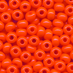Rocaillesperlen opak poliert orange, Größe 11/0  (2,1 mm), 20 Gramm
