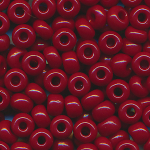 Rocailles opak poliert rot-braun, Größe 11/0  (2,1 mm), 20 Gramm