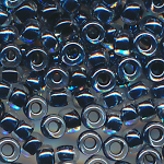 Rocailles kristall lining maus-grau, Größe 11/0  (2,1 mm), 20 Gramm