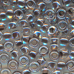Rocailles kristall lining antrazit, Größe 8/0  (3,0 mm), 20 Gramm