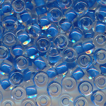Rocailles kristall lining jeans-blau, Größe 8/0  (3,0 mm), 20 Gramm