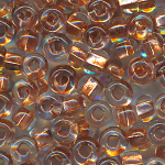 Rocailles kristall Kupfereinzug, Gr&ouml;&szlig;e 6/0  (4,0 mm), 100 Gramm