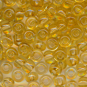 Rocailles klar light-topas, Größe 11/0  (2,1 mm), 100 Gramm