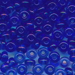 Rocailles klar blau, Größe 11/0  (2,1 mm), 100 Gramm