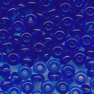 Rocailles klar blau, Größe 11/0  (2,1 mm), 20 Gramm
