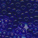 Rocailles klar dunkel-blau, Größe 6/0  (4,0 mm), 20 Gramm
