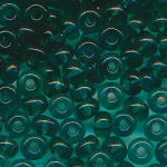Rocailles türkis transparent, Größe 11/0  (2,1 mm), 20 Gramm
