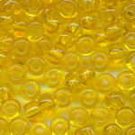 Rocaillesperlen transparent gelb, Größe 10/0  (2,3 mm),...