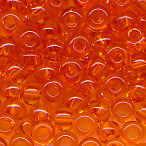 Rocailles klar orange, Größe 9/0  (2,6 mm), 20 Gramm