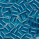 Stiftperlen blau Silbereinzug, Inhalt 20 Gramm, Gr&ouml;&szlig;e 1