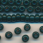 Rocailles dunkel-gr&uuml;n opak, 100 Gramm, Gr&ouml;&szlig;e 6,7 mm, Gro&szlig;loch