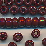 Großlochperlen teak-braun opak, 100 Gramm, 185 Stück, Größe 8,4 mm, Crowbeads, Großloch-Perlen, Fädelperlen