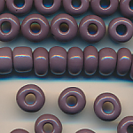 Großlochperlen erika-violett opak, 100 Gramm, 210 Stück, Größe 8,5 mm, Crowbeads, Großloch-Perlen, Fädelperlen