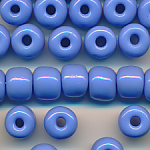 Großlochperlen hell-blau opak, 100 Gramm, 125 Stück, Größe 9,0 mm, Crowbeads, Großloch-Perlen, Fädelperlen