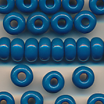 Rocailles powder-blue opak, 100 Gramm, Größe 8,7 mm, Großloch