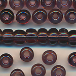 Großlochperlen violett transparent, 100 Gramm, 210 Stück, Größe 8,0 mm, Crowbeads, Großloch-Perlen, Fädelperlen