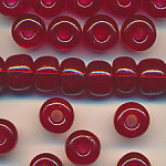 Rocailles kirsch-rot transparent, 100 Gramm, Gr&ouml;&szlig;e 8,5 mm, Gro&szlig;loch
