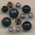 Acrylperlen perlmutt, Inhalt 13 Stück, Größe 8 - 12 mm, Mix