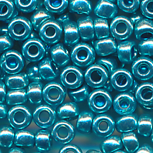 Rocailles türkis metallic, Größe 9/0  (2,6 mm), 100 Gramm